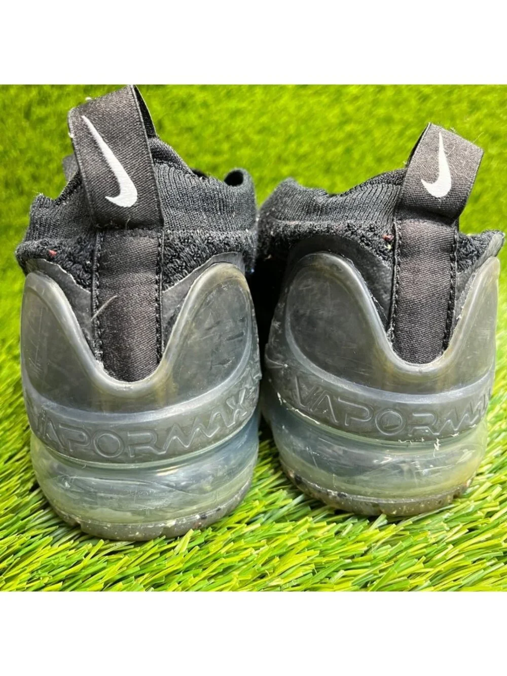 Nike Air VaporMax 2021 Flyknit Womens Size 7.5 Black Running Shoes Sneakers
